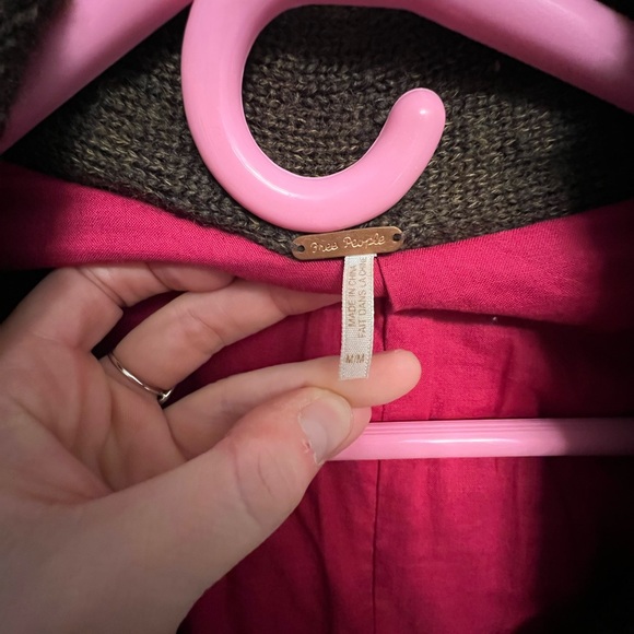 Free People Vintage Embroidered Floral Wool Knit Double Breasted Jacket - Picture 8 of 10